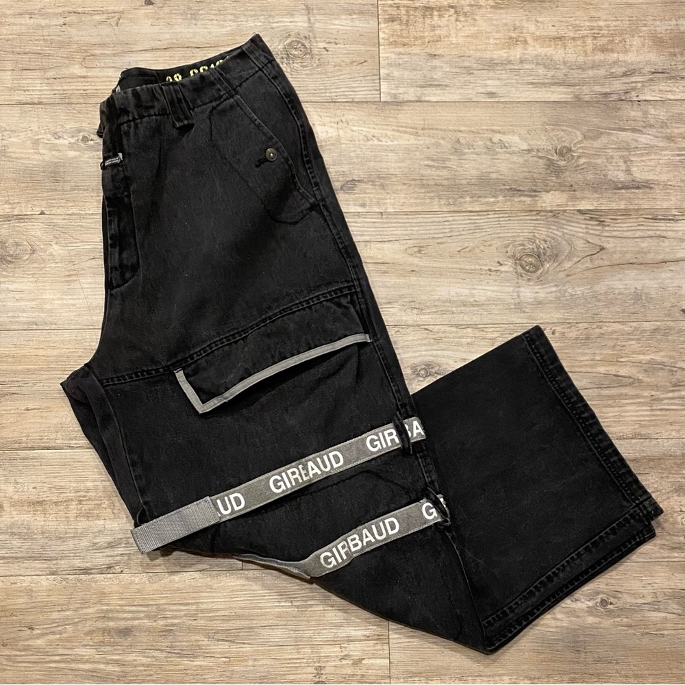 Men's Marithe & Francois Girbaud Streetwear Black Cargo Pants